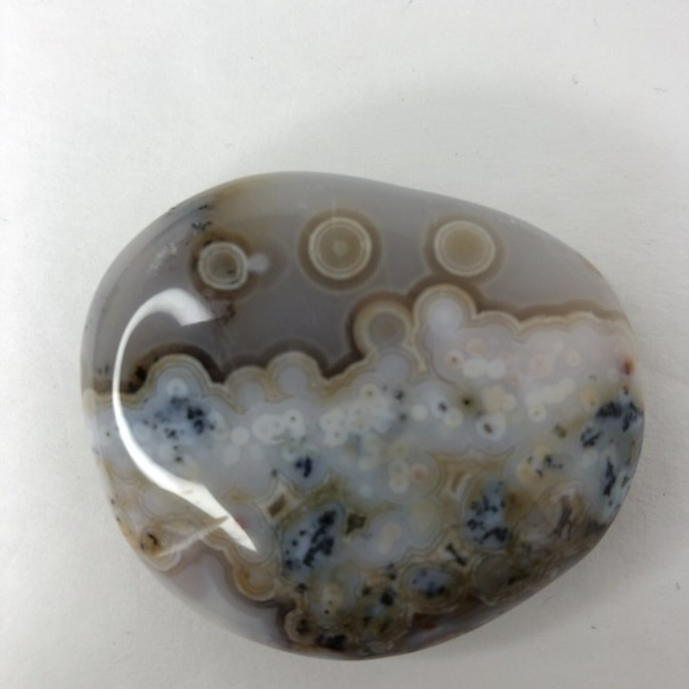 Ocean Jasper 8th Vein Madagascar‎ Orbs Palm Stone